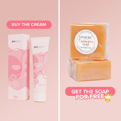Intimate Whitening Cream + FREE Turmeric Soap for Dark Spots
